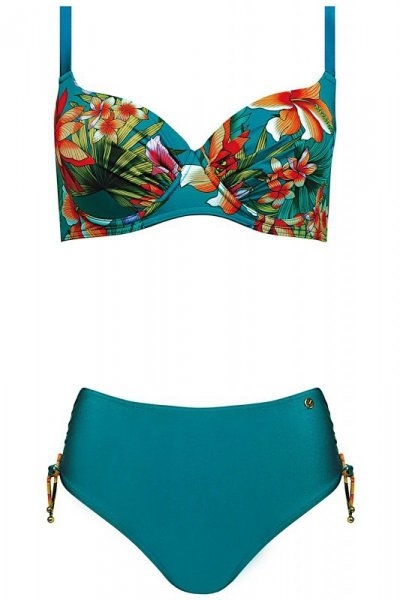 Strój kąpielowy Self Floral4 940M22 1 turkusowy