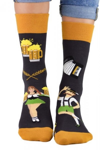 Skarpety męskie Noviti SB 002 U 09 piwo brązowe