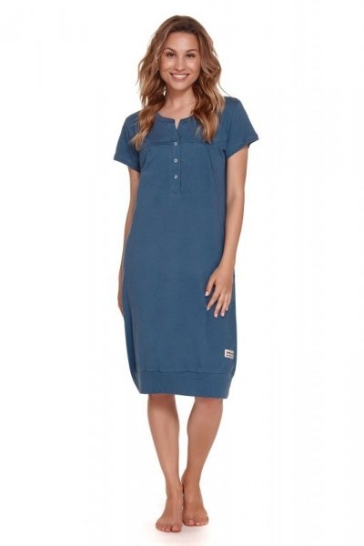 Damska koszula nocna Doctor nap TCB 4348 deep blue