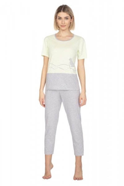 Piżama damska Regina 663 zielona plus