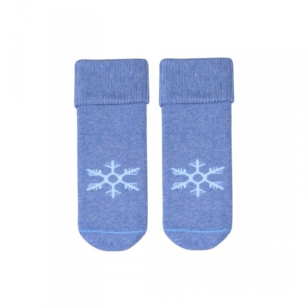 Skarpety dziecięce Steven 156 004 niebieskie śnieżynka