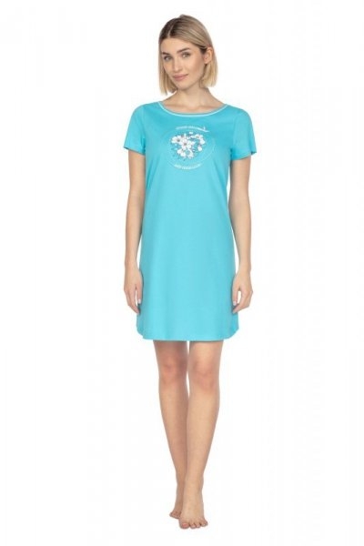 Damska koszula nocna Regina 131 turkusowa