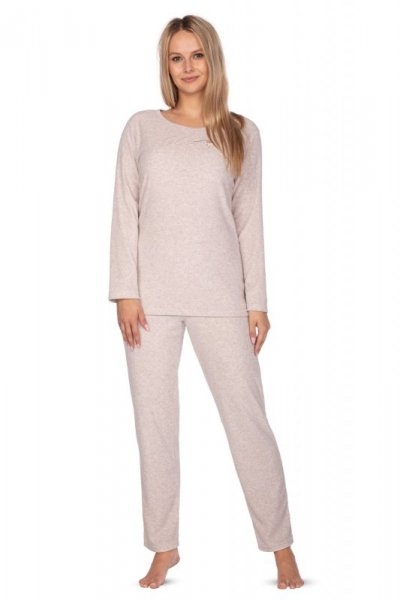 Piżama damska Regina 643 beżowa plus