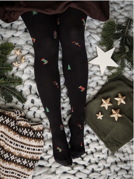 Rajstopy damskie Gabriella Christmas 515 czarne