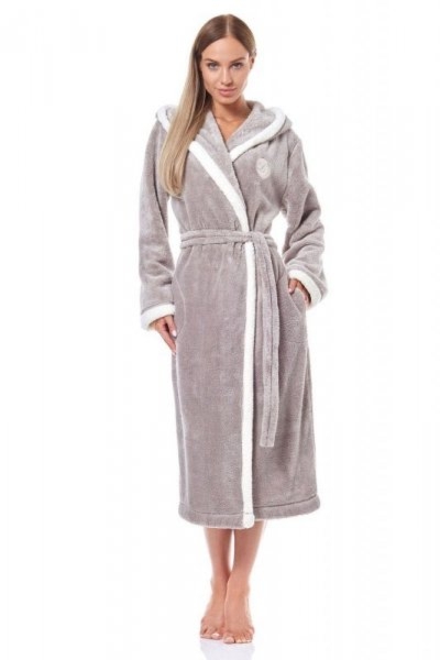 Szlafrok damski L&L długi 9133 opalowy