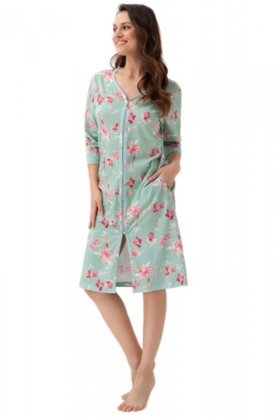 Szlafrok damski 392 3XL pistacjowy Luna