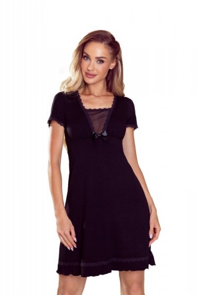 Damska koszula nocna Eldar Hermiona czarna plus