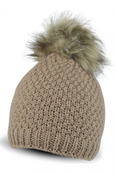 Czapka damska Noviti CZ 042 W 03 beżowa