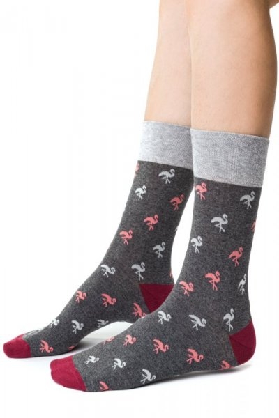 Skarpety damskie More 078 159 flaming szary melanż