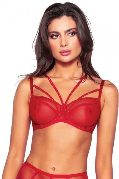 Biustonosz miękki Novika Pois Pois 03 rouge