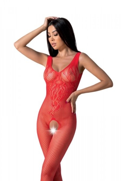 Bodystocking BS098 czerwony Passion