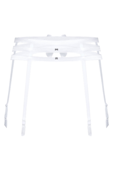 Pas do pończoch Róża Amorre biały