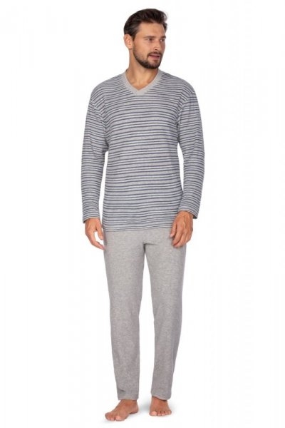 Piżama męska Regina 450 melanżowa plus