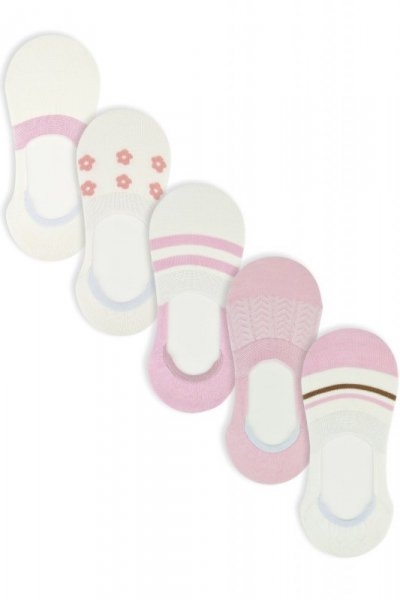 Stopki damskie Noviti SN 015 W 01 ecru-różowe