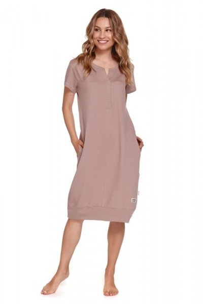 Damska koszula nocna Doctor nap TCB 4348 beżowa