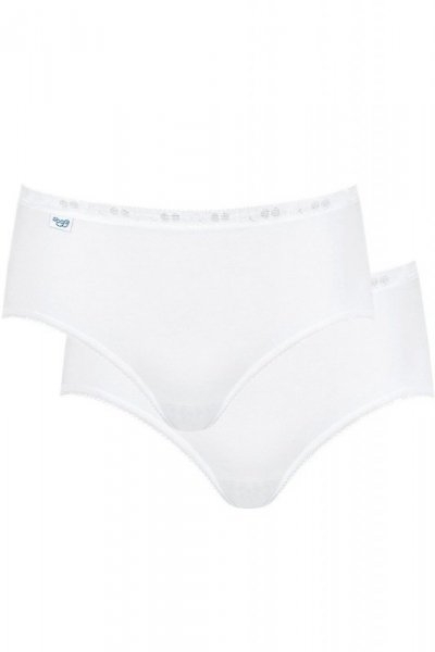 Figi damskie Basic Midi 2-pak białe Sloggi