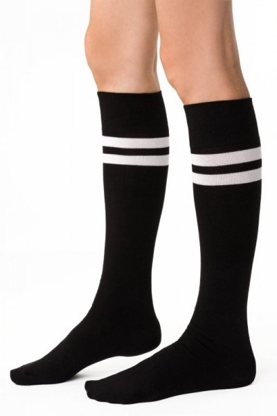 Podkolanówki damskie Steven 072 wzór czarne