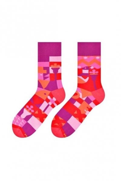 Skarpety męskie More 079 asymetr. wzór 007