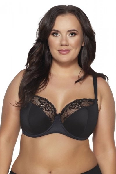 Biustonosz półusztywniany Ava Azalea 2110 czarny plus