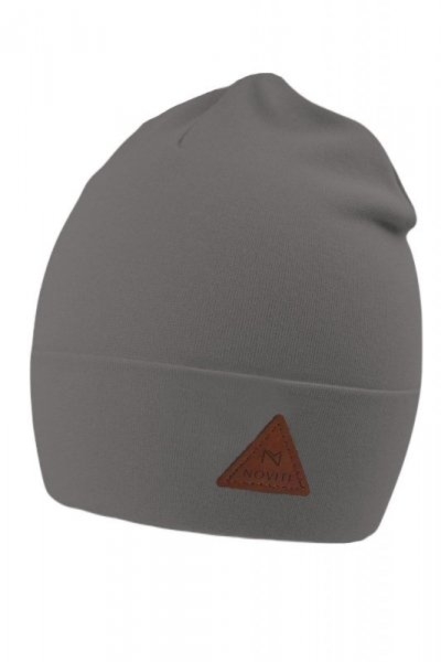 Czapka męska wywijana Noviti CP 011 B 05 grafitowa