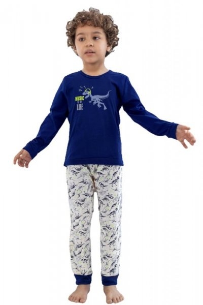 Piżama chłopięca Lama B 222 PY granatowa