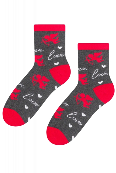 Skarpetki damskie Steven 136 039 amor grafit