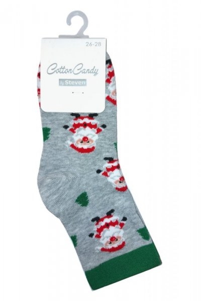 Skarpety dziecięce Steven 014 004 szare mikołaj