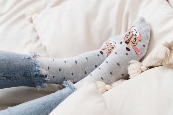 Skarpetki damskie Steven 099-854 Melanż Jasny Szary