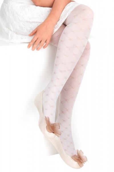 Rajstopy dziewczęce Noviti Natalia RM 011 G 01 białe