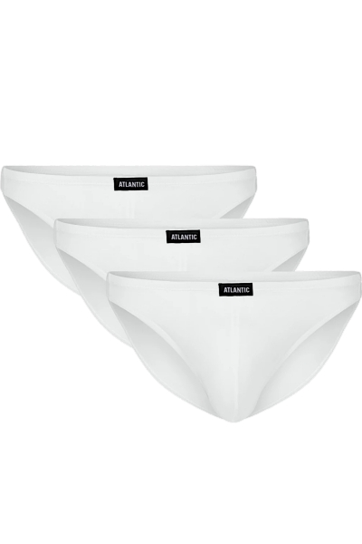 Slipy męskie Atlantic mini 230 3-pak białe