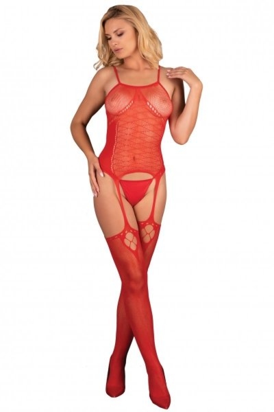 Bodystocking Amrin red Livia Corsetti
