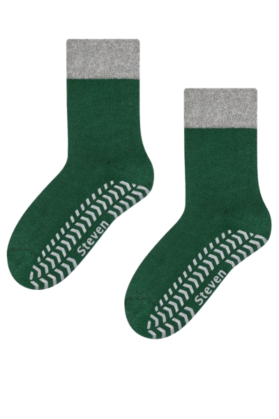 Skarpety dziecięce Steven abs 038 zielono szare