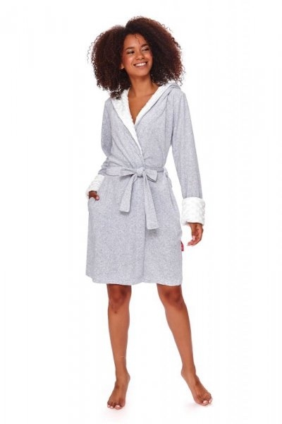 Szlafrok damski Doctor nap SDB 7059 szary melanż