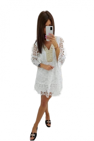 Sukienka damska vittoria ventini mayca cotton hy1036 white