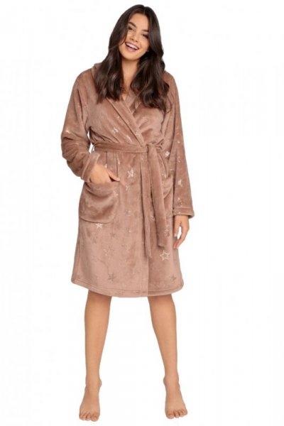 Szlafrok damski Italian Fashion Arte camel plus