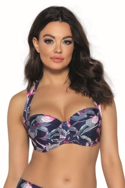 Biustonosz kąpielowy Ava sk 167 Navy flowers