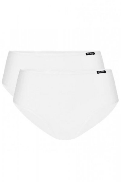 Figi damskie Atlantic classic 579 2p  białe