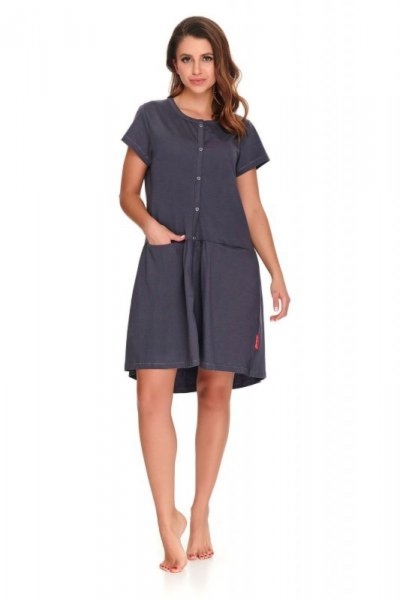 Damska koszula nocna Doctor nap TCB 9445 grafitowa