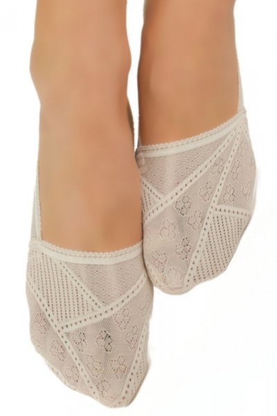 Stopki damskie Noviti SN 032 W 03 koronka beż latte