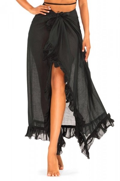 Pareo plażowe Self 16 D96CH 2 czarne