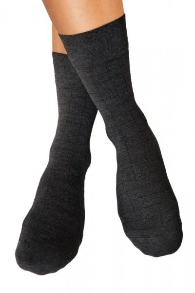 Skarpety garniturowe Noviti SB 004 06 szare