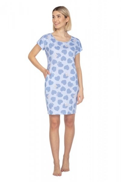 Damska koszula nocna Regina 122 niebieska