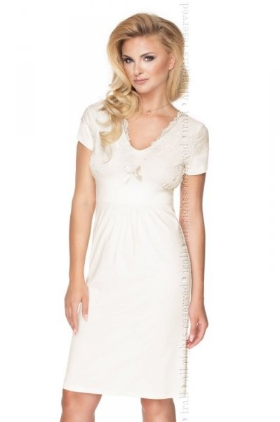 Damska koszula nocna Irall Gia Ecru plus size