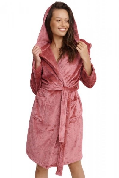 Szlafrok damski Henderson Ladies Glossy 41066 brudny róż