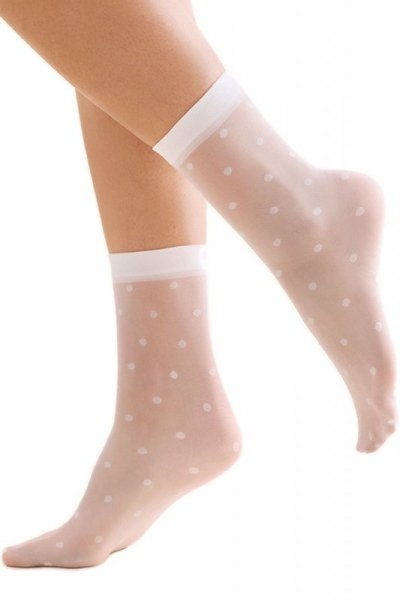 Skarpetki damskie 1196 Cora bianco uni Gabriella