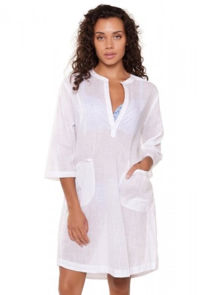 Tunika plażowa Lingadore 7225 biała