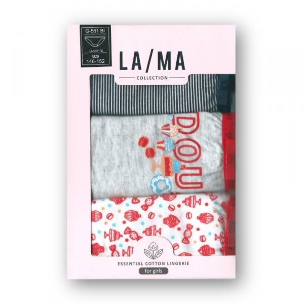 Figi dziewczęce Lama G 561 BI 3-pak