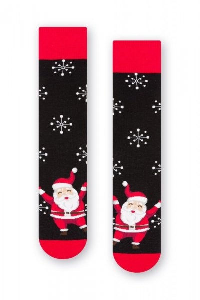 Skarpety męskie Steven 136 137 Mikołaj czarne