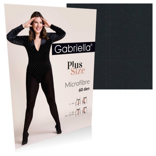 Rajstopy damskie Gabriella 162 mf 60 den nero plus 8/9