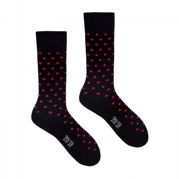 Skarpetki czerwone grochy spox sox